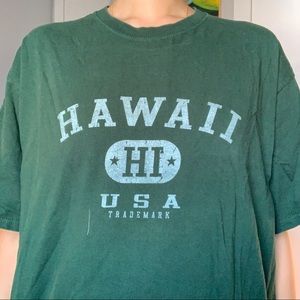 VINTAGE OVERSIZED DARK GREEN “HAWAII” TEE